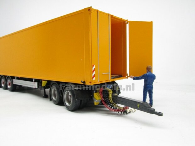 Openslaande deuren 83.4mm x 90mm o.a. t.b.v. Pacton trailers MarGe models BOUWKIT  1:32   (HTD)    