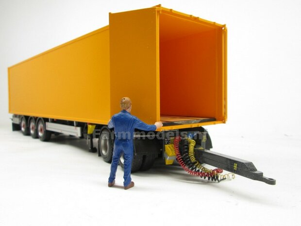 Openslaande deuren 83.4mm x 90mm o.a. t.b.v. Pacton trailers MarGe models BOUWKIT  1:32   (HTD)    