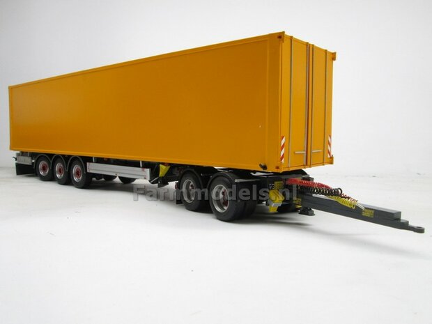 Tandemas dolly t.b.v. LZV (Lange Zware Voertuigen) vrachtwagen combinatie, passend o.a. onder de MarGe models trailers 1:32  (HTD)    