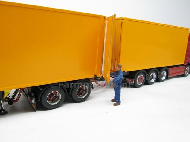 Tandemas dolly t.b.v. LZV (Lange Zware Voertuigen) vrachtwagen combinatie, passend o.a. onder de MarGe models trailers 1:32  (HTD)    