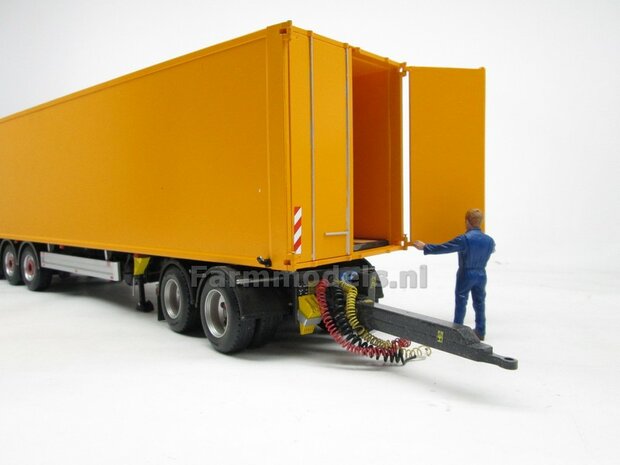 Tandemas dolly t.b.v. LZV (Lange Zware Voertuigen) vrachtwagen combinatie, passend o.a. onder de MarGe models trailers 1:32  (HTD)    