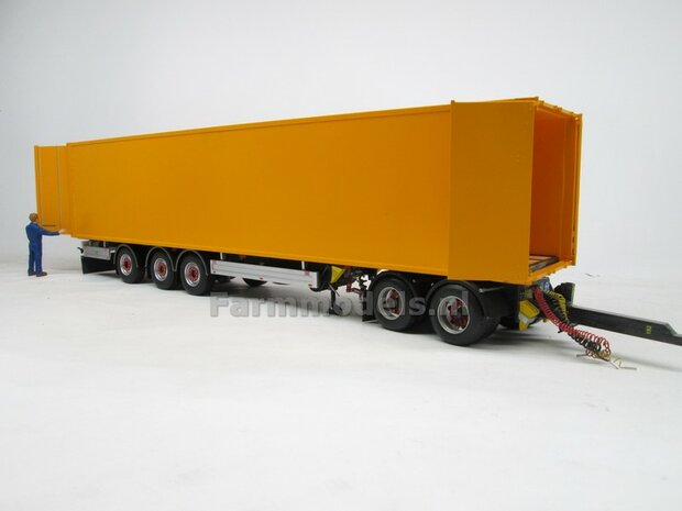 Tandemas dolly t.b.v. LZV (Lange Zware Voertuigen) vrachtwagen combinatie, passend o.a. onder de MarGe models trailers 1:32  (HTD)    