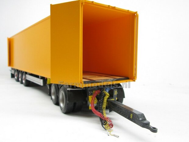 Tandemas dolly t.b.v. LZV (Lange Zware Voertuigen) vrachtwagen combinatie, passend o.a. onder de MarGe models trailers 1:32  (HTD)    