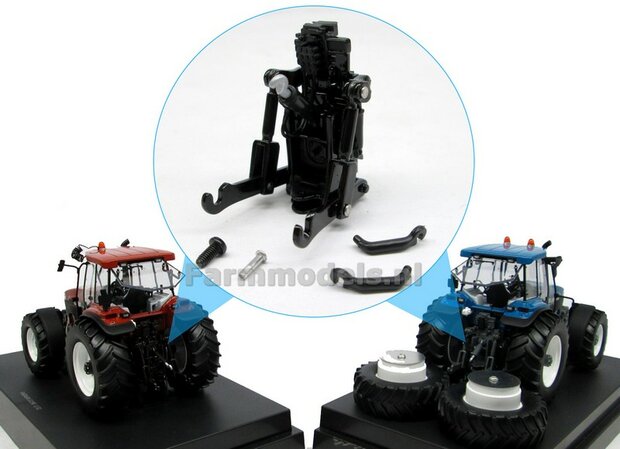 Achterhef inrichting zwart Die-Cast, afkomstig van o.a. de New Holland Fiatagri G210 en 8670A, Ford 8870 serie van ROS, 1:32