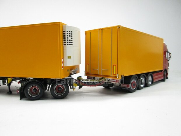 Koppelschotel BOUWKIT Universeel, &quot;Wide&quot; uitvoering&quot;, echt werkend, geschikt voor MarGe Models King-Pin trailers en vrachtwagen Chassis 1:32 (HTD)