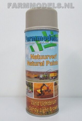 Licht Bruin zand/ grond SPUITBUS 400 ml Natuurtintserie- Farmmodels Extra Mat !! 