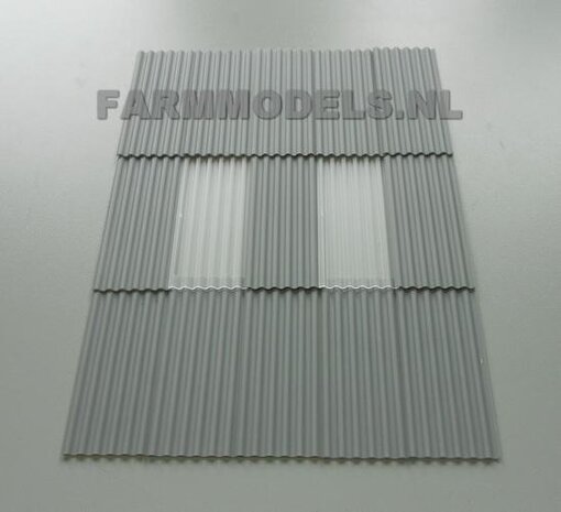 30x Dakplaten transparant Blank 1:32 Juweela 23258 