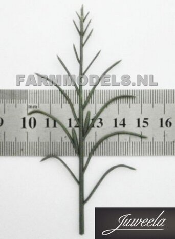50x Ma&iuml;splanten GROEN, ma&iuml;s / corn basis kunststof 1:32 Juweela 23288