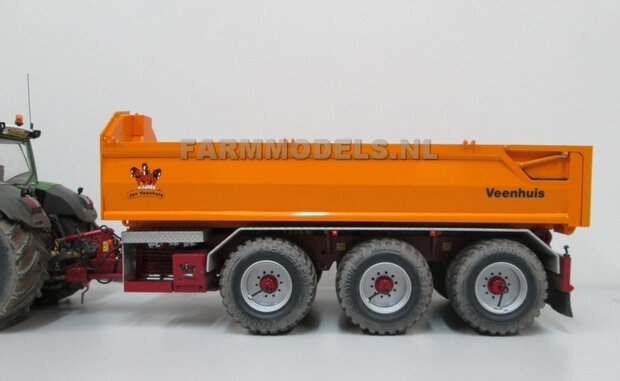 Jan Veenhuis zand bak t.b.v. 3 asser haakarm Carrier Bouwpakket 1:32, Farmmodels Premium line series (HTD)