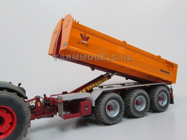 Jan Veenhuis zand bak t.b.v. 3 asser haakarm Carrier Bouwpakket 1:32, Farmmodels Premium line series (HTD)