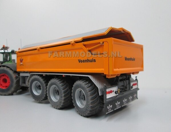 Afdek kleppen systeem Jan Veenhuis zand bak t.b.v 3 asser (haakarm Carrier) Bouwpakket 1:32, Farmmodels Premium line series (HTD)                        