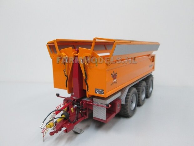 Afdek kleppen systeem Jan Veenhuis zand bak t.b.v 3 asser (haakarm Carrier) Bouwpakket 1:32, Farmmodels Premium line series (HTD)                        