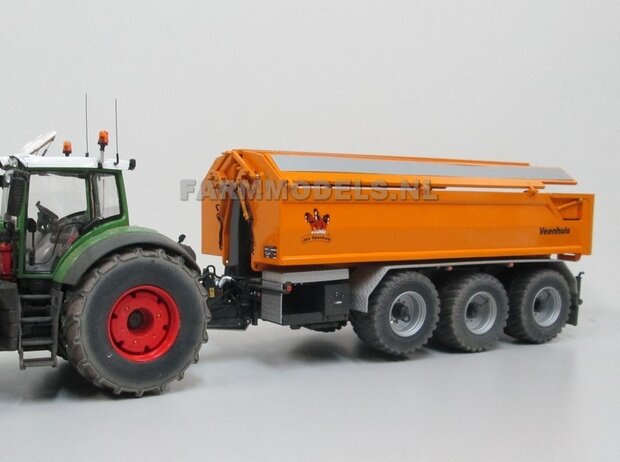 Afdek kleppen systeem Jan Veenhuis zand bak t.b.v 3 asser (haakarm Carrier) Bouwpakket 1:32, Farmmodels Premium line series (HTD)                        