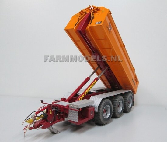 Afdek kleppen systeem Jan Veenhuis zand bak t.b.v 3 asser (haakarm Carrier) Bouwpakket 1:32, Farmmodels Premium line series (HTD)                        