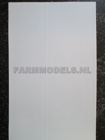 2x Damwandplaat modern motief, fijne groef Plastic white 19x30,5 cm 