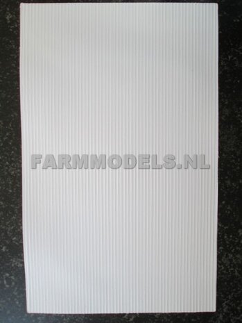  2x Damwandplaat modern motief, fijne groef Plastic white 19x30,5 cm 