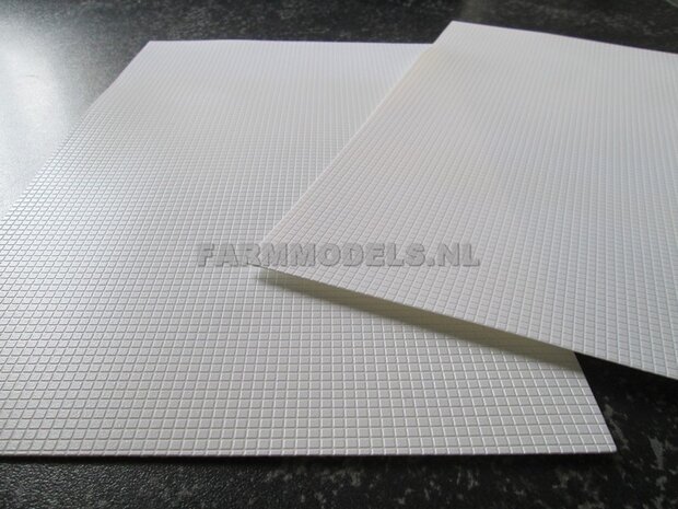 2x Plastic white, vierkant motief 19x30,5 cm  JTT-97416 