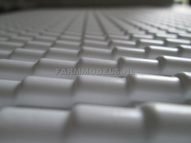 2x Dakpannen Grof Motief Plastic white 19x30,5 cm  JTT-97436