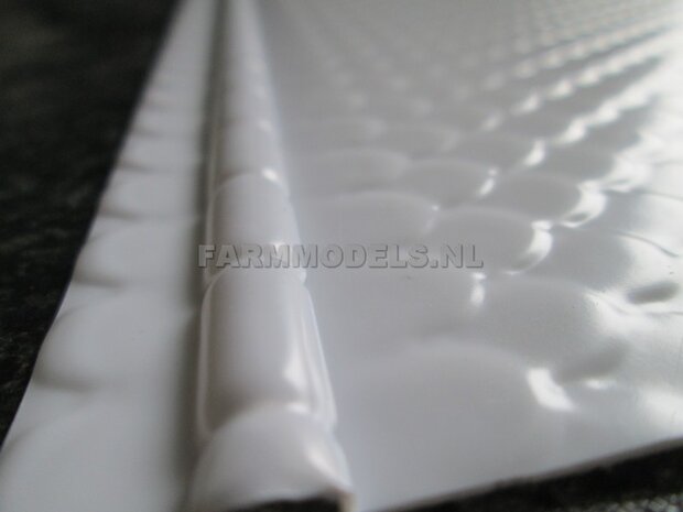 2x Lei Pannen Grof motief Plastic white 19x30,5 cm  JTT-97439 