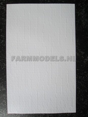 2x  Klinker motief Plastic white 19x30,5 cm  JTT-97424 