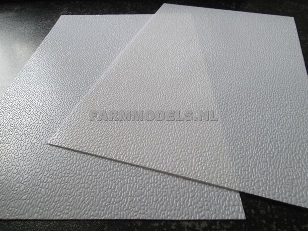 2x Plaat Natuursteen motief Plastic white 19x30,5 cm  JTT-97442