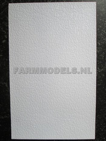 2x Plaat Natuursteen motief Plastic white 19x30,5 cm  JTT-97443