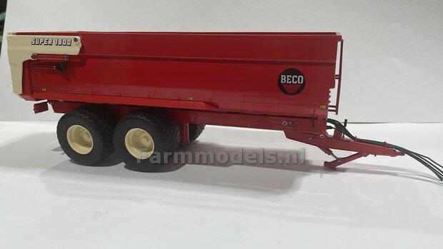 2x Rode spatborden, o.a. geschikt voor de 2 asser Beco SUPER 1800 kipper van AT 1:32 Agri Modelbouw AM-03048
