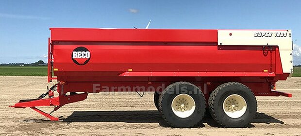 2x Rode spatborden, o.a. geschikt voor de 2 asser Beco SUPER 1800 kipper van AT 1:32 Agri Modelbouw AM-03048