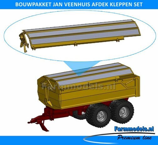 Afdek kleppen set t.b.v. JVZK 23000 Jan Veenhuis zand Kipper 23000 Bouwpakket 1:32  
