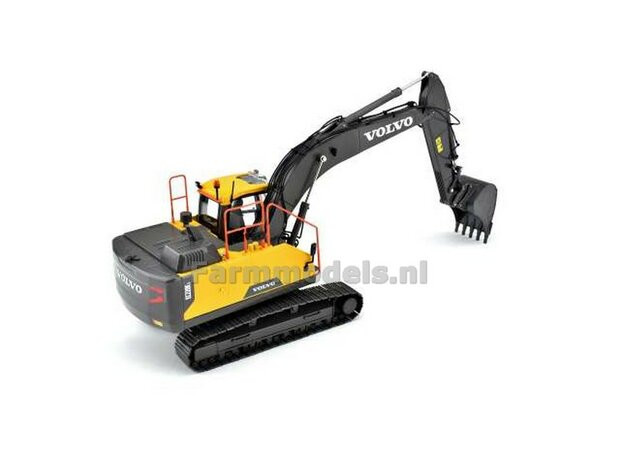 Volvo EC220E rupskraan met S70 QC/ snelwissel + bak + 60 cm brede rupsen  1:32   AT3200115   VERWACHT EIND NOV. 2025/EXPECTED END NOV.2025