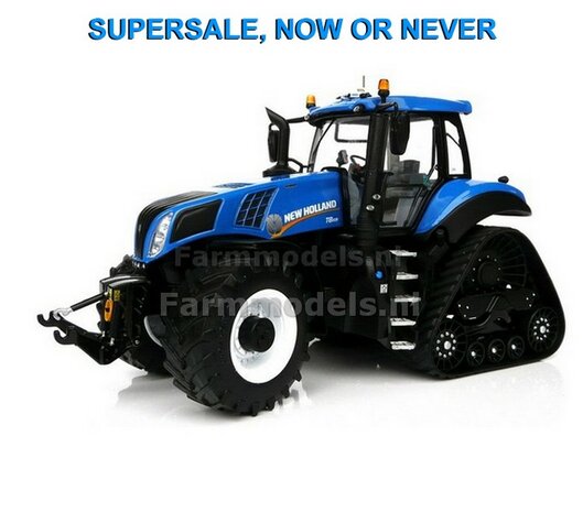 New Holland T8.435 BLUE SMART TRAX + Trelleborg, NH Half Track, zeer gedetaileerd, Marge Models, 1:32 NB2B  MM1803  SUPERSALE