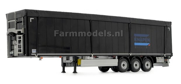 BLACK Knapen walking floor trailer with BLACK COVER 1:32 MM2016-04