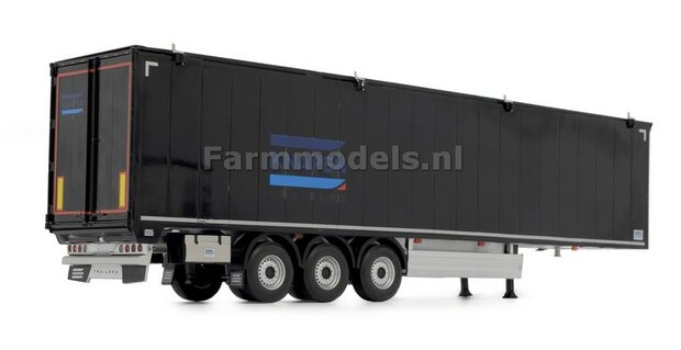 BLACK Knapen walking floor trailer with BLACK COVER 1:32 MM2016-04