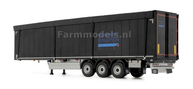 BLACK Knapen walking floor trailer with BLACK COVER 1:32 MM2016-04