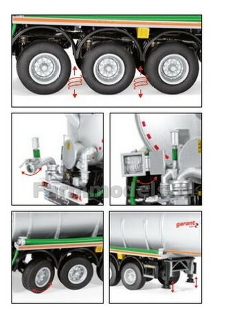 BLACK Kotte Garant TSA 30.000 Tankoplegger Zwart - 1:32 WIKING W77654    NB2B  MEGA SALE