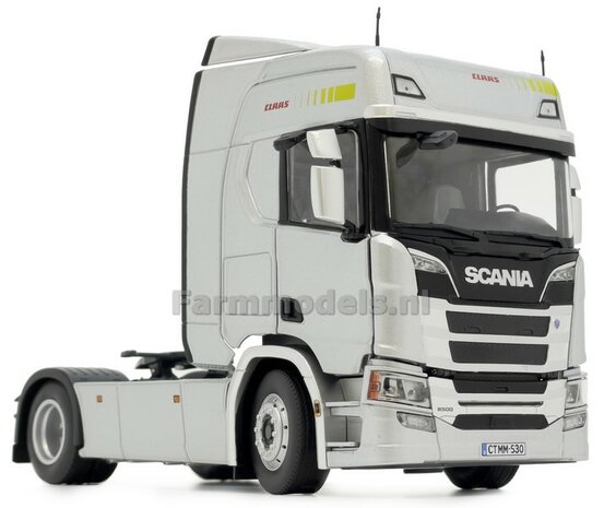 SILVER CLAAS DESIGN SCANIA R500 4x2 Zilvergrijs 1:32 MargeModels MM2014-06-01