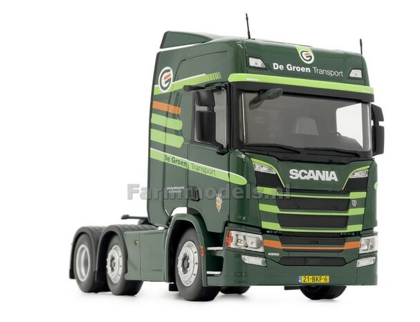 De Groen Transport DARK GREEN SCANIA R500 6x2 Donker Groen 1:32 MargeModels MM2015-05-01