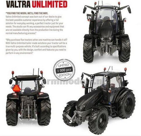 BLACK Valtra G 135 zwart  Lim. Ed. 1000 stuks 1:32 Universal Hobbies UH6440