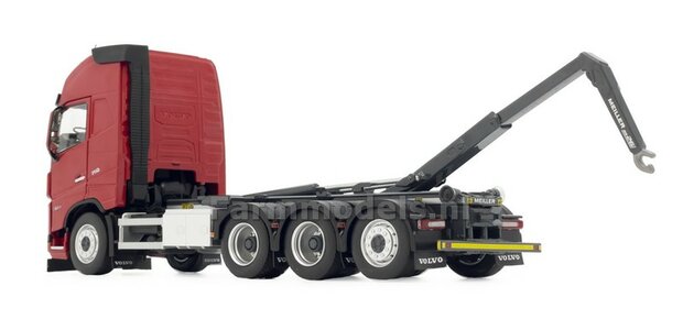 RED HOOKLIFT VOLVO FH5 8x4 met Meiller haakarm incl. gratis stickerset WERKVERKEER 1:32 MargeModels  MM2235-03