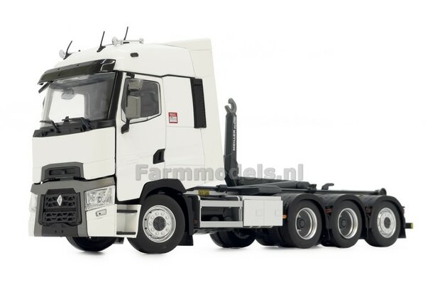 WHITE HOOKLIFT RENAULT 8x4 met Meiller haakarm incl. gratis stickerset WERKVERKEER 1:32 MargeModels  MM2237-01