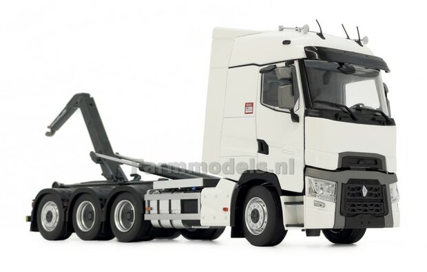 WHITE HOOKLIFT RENAULT 8x4 met Meiller haakarm incl. gratis stickerset WERKVERKEER 1:32 MargeModels  MM2237-01