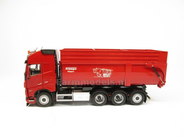 CLEAR WHITE HOOKLIFT VOLVO FH5 8x4 met Meiller haakarm incl. gratis stickerset WERKVERKEER 1:32 MargeModels  MM2235-01 