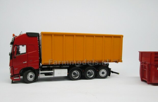 CLEAR WHITE HOOKLIFT VOLVO FH5 8x4 met Meiller haakarm incl. gratis stickerset WERKVERKEER 1:32 MargeModels  MM2235-01 