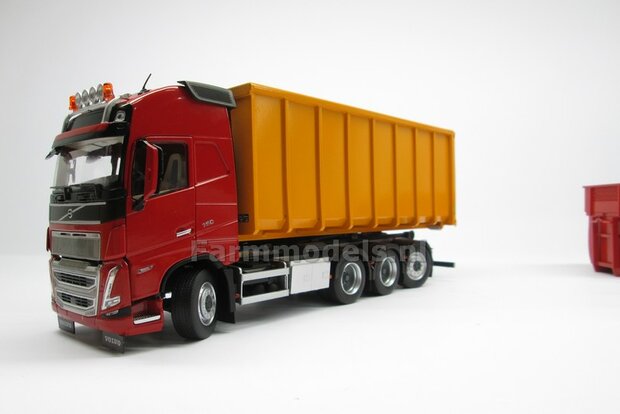 CLEAR WHITE HOOKLIFT VOLVO FH5 8x4 met Meiller haakarm incl. gratis stickerset WERKVERKEER 1:32 MargeModels  MM2235-01 