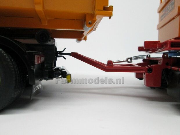 CLEAR WHITE HOOKLIFT VOLVO FH5 8x4 met Meiller haakarm incl. gratis stickerset WERKVERKEER 1:32 MargeModels  MM2235-01 