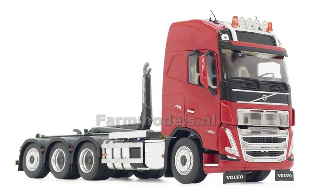 VOORBEELD FOTOS: HOOKLIFT VOLVO FH5 met Farmmodels bouwkits, Krampe haakarmbak van Wiking met opzetschotten, Nooteboom semi-dieplader etc.