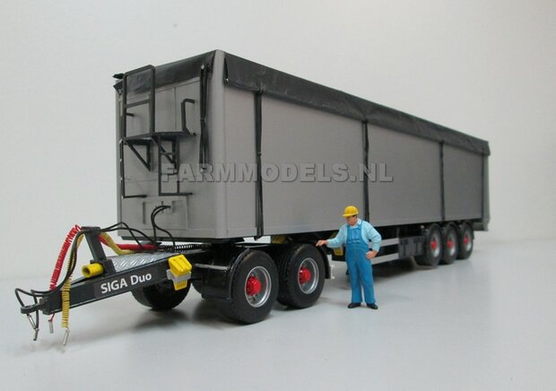 VOORBEELD FOTO&#039;S Siga Nova Duo, tandem as Dolly t.b.v. trailers en mesttanks Bouwpakket Basis 1:32 