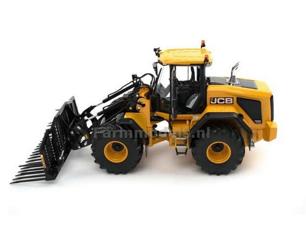 3x EuroSteel: Puinriek, Palletvork &amp; Hijsjip set geschikt voor snelwissel JCB &amp; Volvo L60H Shovel Agri Collectables 1:32 AT3200121         PRE-ORDER