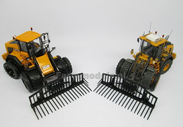 GRASVORK  JCB  Opklapbaar voor Farmmodels bouwkit &egrave;n VAB-STD snelwissels van o.a. Volvo en JCB shovels van Agri Collectable 1:32  AT3200181