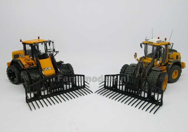 GRASVORK  JCB  Opklapbaar voor Farmmodels bouwkit &egrave;n VAB-STD snelwissels van o.a. Volvo en JCB shovels van Agri Collectable 1:32  AT3200181